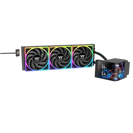 Thermaltake MAGCurve 360 Ultra 6,67 inc  AMOLED Ekranli 3x120mm ARGB Sivi Sogutma Kiti