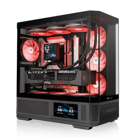 Thermaltake View 370 TG Siyah 1000W 80+ Gold Full Modüler 4x12cm ARGB Fanlı Bilgisayar Kasası