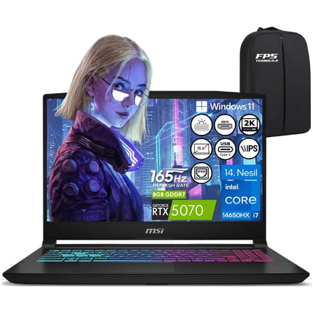 Msı Katana 15 Hx B14WGK-889XTR I7-14650HX RTX5070 64GB Ram 1tb SSD 15.6" Qhd IPS 165Hz W11 Taşınabilir Bilgisayar