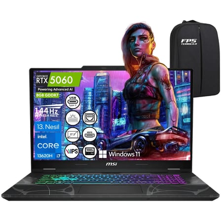Msı Cyborg 17 B13WFKG-091XTR I7-13620H RTX5060 64GB Ram 2tb SSD 17.3" Fhd IPS 144Hz W11 Taşınabilir Bilgisayar