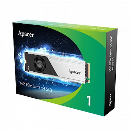 Apacer AP1TBAS2280F4-1 1TB 12000/11800 MB/s M.2 PCIe Gen5 x4 SSD (AP1TBAS2280F4-1)