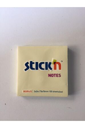 Gıpta Stickn Pastel Sarı 76X76 100 Yaprak Not Kağıdı