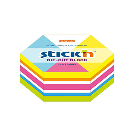 Gıpta Stickn 61X67 Neon Altıgen Yaprakşkn Notblok 250Y