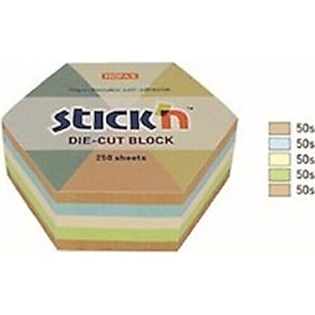 Hopax Stickn 61x67 Kraft Altıgen Ypşkn Notblok250 Yp