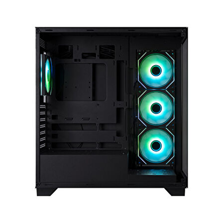 BitFenix CUBE Premium 600W 80+ Tempered Glass FRGB USB 3.0 Mesh ATX Mid Tower Siyah Kasa