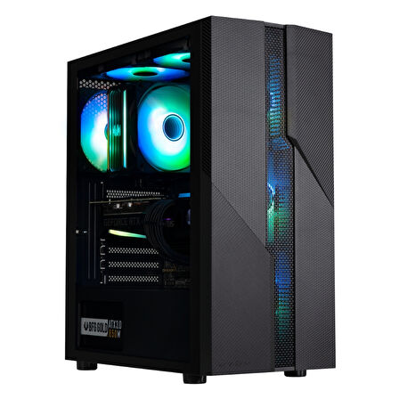 Bitfenix C20 Black 600W White PSU 4x120mm FRGB Fan ATX Temperli Cam Siyah Gaming (Oyuncu) Kasa
