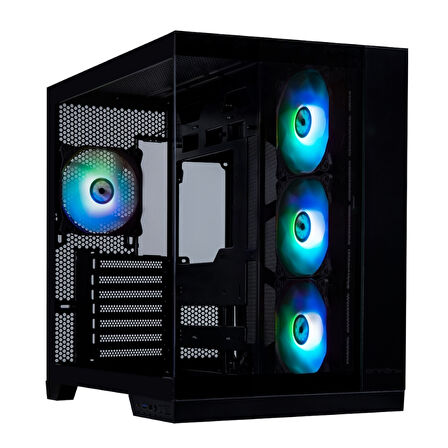 Bitfenix MH100 750W 80+ Bronze PSU 4x120mm ARGB Fan ATX Temperli Cam Siyah Gaming (Oyuncu) Kasa