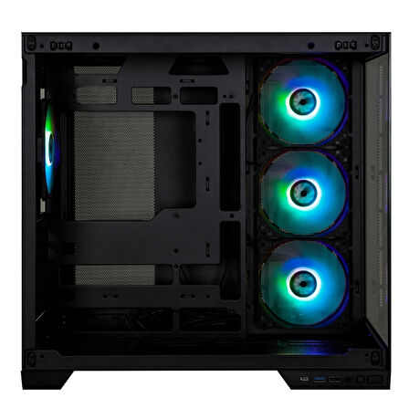 Bitfenix MH100 750W 80+ Bronze PSU 4x120mm ARGB Fan ATX Temperli Cam Siyah Gaming (Oyuncu) Kasa