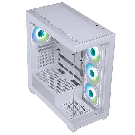Bitfenix Ceto Premium White 850W 80+ Bronze PSU 4x120mm ARGB Fan ATX Temperli Cam Beyaz Gaming (Oyuncu) Kasa