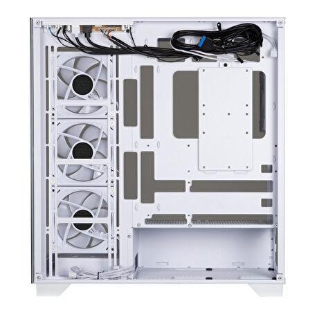 Bitfenix Ceto Premium White 850W 80+ Bronze PSU 4x120mm ARGB Fan ATX Temperli Cam Beyaz Gaming (Oyuncu) Kasa
