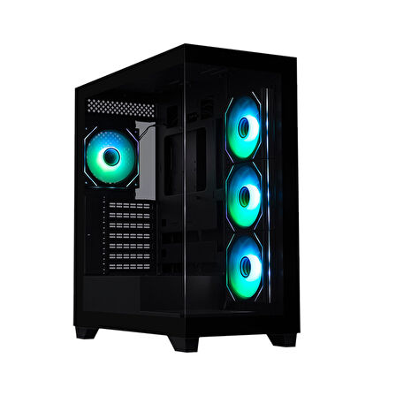 BitFenix CUBE Premium 750W 80+ Bronze Tempered Glass ARGB USB 3.0 Mesh ATX Siyah Kasa
