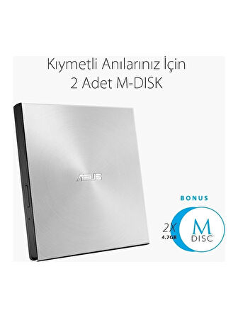 ZenDrive U7M 1000 Yıl M-Disc, USB 2.0 destekli Harici DVD Yazıcı SDRW-08U7M-U