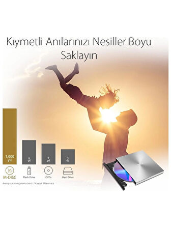 ZenDrive U7M 1000 Yıl M-Disc, USB 2.0 destekli Harici DVD Yazıcı SDRW-08U7M-U