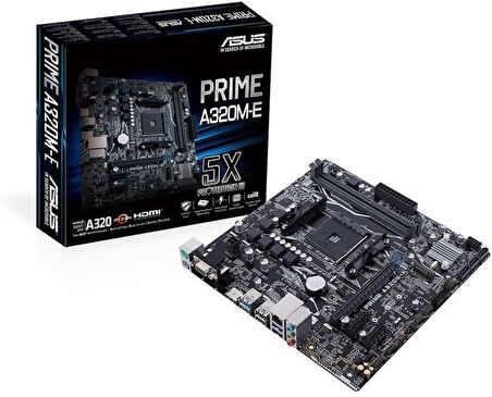 ASUS Prime A320M-E AMD A320 Am4 DDR4 3200 Hdmı Dvı Vga M2 Anakart