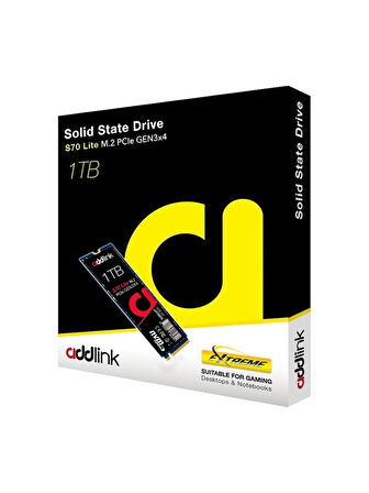 Addlink S70 Lite 1tb 3200/2600 Mb/s M.2 Pcıe GEN3X4 Nvme SSD AD1TBS70LTM2P