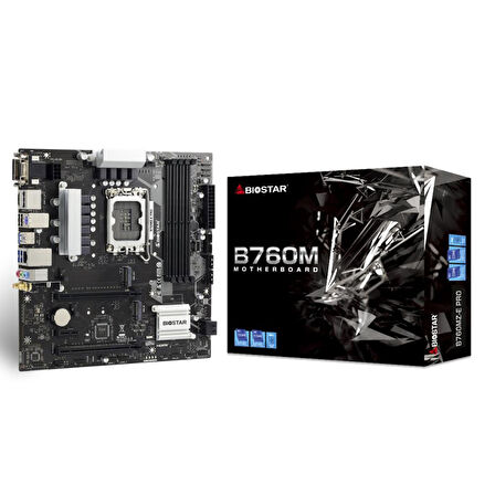 Biostar B760MZ-E PRO DDR5 6000MHz LGA1700 Micro ATX Anakart