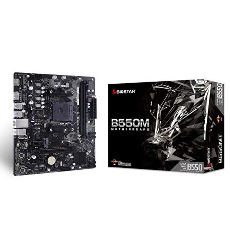 Biostar B550MT DDR4 4400MHz S+V+GL AM4 Micro ATX Anakart