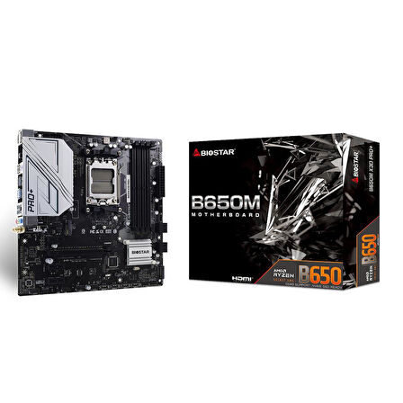 Biostar B650M X3D PRO+ DDR5 6000MHz AM5 mATX Anakart
