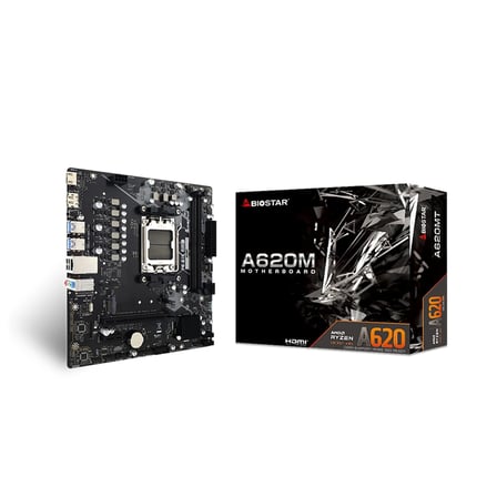 Biostar A620MT-E AMD AM5 DDR5 6000 HDMI DP M2 mATX USB 3.2(P3)