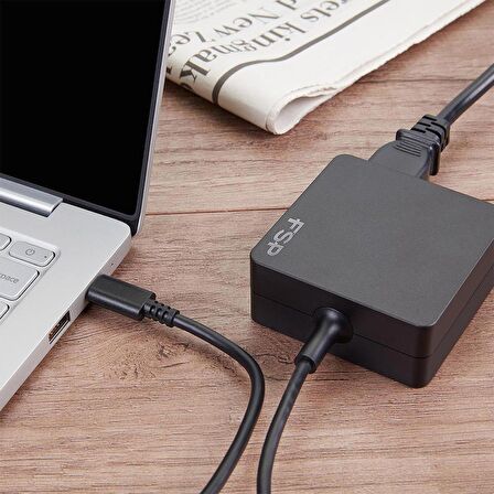 Fsp 65W Type-C Adaptör Notebook Tablet Telefon Siyah FSP065-A1BR3