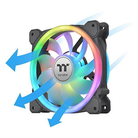 THERMALTAKE SWAFAN Duo CL-F137-PL12SW-A ARGB 120MM Kontrolcülü Kasa Fan Kiti 3-lü paket