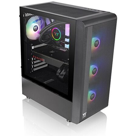 Thermaltake CA-3X2-55M1WE 550 W 6 Fanlı Siyah ATX Oyuncu Bilgisayar Kasası