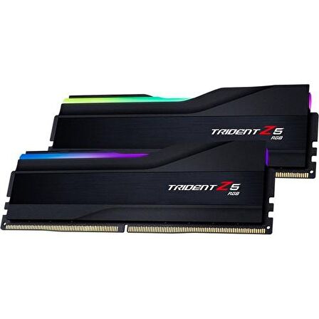 GSKILL TRİDENT Z5 RGB SİYAH DDR5-6000MHZ CL36 32GB (2X16GB) DUAL (36-36-36-76) 1.3V F5-6000U3636E16GX2-TZ5RK