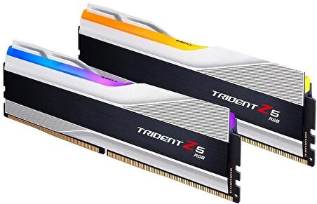 GSKILL Trident Z5 RGB Silver DDR5-7600Mhz CL36 32GB (2x16GB) DUAL (36-46-46-121) Ram F5-7600J3646G16GX2-TZ5RS