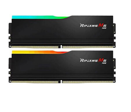 GSKILL Ripjaws M5 Siyah RGB DDR5-6000Mhz CL36 32GB (2x16GB) Dual (36-36-36-96) 1.35V
