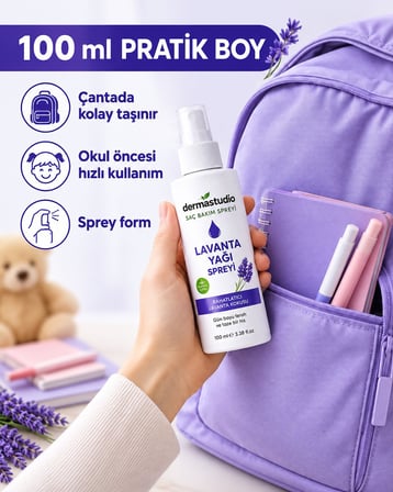Lavanta Yağlı Saç Spreyi – Doğal ve Güvenli Saç Bakımı