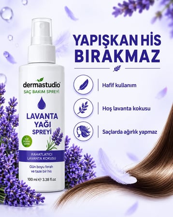 Lavanta Yağlı Saç Spreyi – Doğal ve Güvenli Saç Bakımı