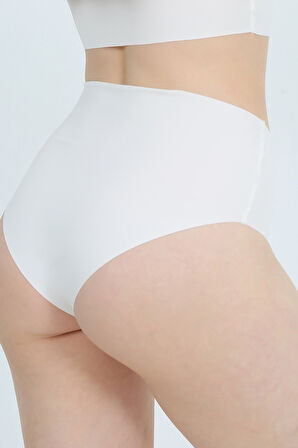 Yüksek Bel Basic Lazer Kesim Bikini Külot 3'lü Paket