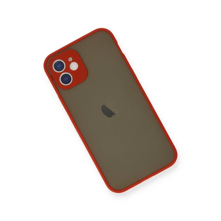 Apple iPhone 12 Mini Kılıf Montreal Silikon Kapak - Kırmızı