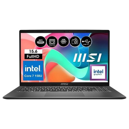 MSI Msı Modern 15 F1MG-632XTR Intel Core 7 150U 32GB 1tb SSD Freedos 15.6" Fhd Taşınabilir Bilgisayar Snertech Çanta
