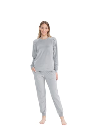 U.S. Polo Assn. Kadın Uzun Kollu Yuvarlak Yaka Pijama Takımı S25092
