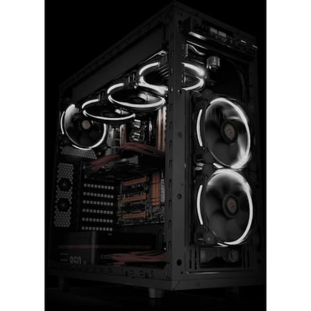 THERMALTAKE CL-F038-PL12WT-A Riing 12cm Yüksek Statik Basınçlı Beyaz Halka Ledli Kasa&Radyatör Fanı