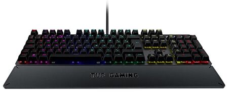 ASUS TUF GAMING K3 AURA SYNC RGB OPTIK MEKANIK TURKCE OYUNCU KLAVYESI BILEK DESTEGI SUYA VE TOZA DAYANIKLI RED SWITCH