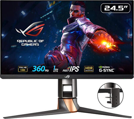 Asus Rog Swift PG259QNR 24.5" 1 ms Full HD Pivot IPS 360 Hz Oyuncu Monitörü - Teşhir