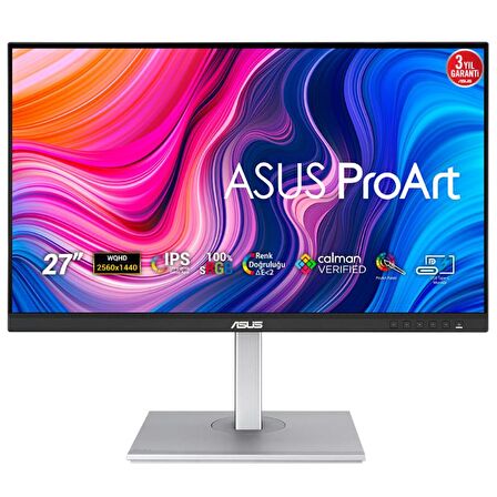 Asus PA278CV 27 inç 5 ms HDMI DVI,Display 75 Hz LED QHD Profesyonel Bilgisayar Monitörü