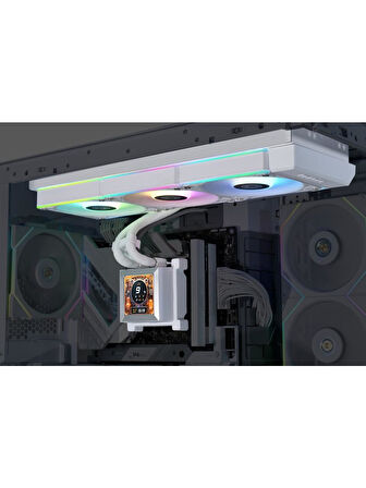 Lian Li Hydro-Shift LCD 360 Beyaz RGB İşlemci Sıvı Soğutucu G89.GHSLCD36RW.00
