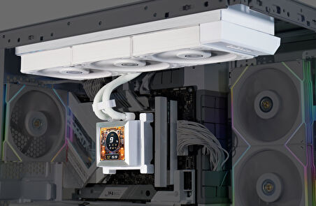 Lian Li Hydro-Shift LCD 360 Beyaz Performance Fan İşlemci Sıvı Soğutma 