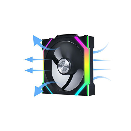 Lian Li UNI FAN REVERSE SL WIRELESS 3x120mm Siyah Kasa Fanı 