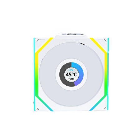 Lian Li UNI FAN SL WIRELESS LCD 1x120mm Beyaz Kasa Fanı 