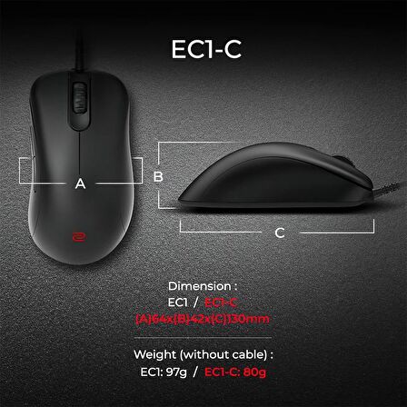 BenQ Zowie EC1-C Paracord Kablolu 24 Çentik Sağ El Esports Ergonomik Hafif Fare Gaming Oyuncu Mouse