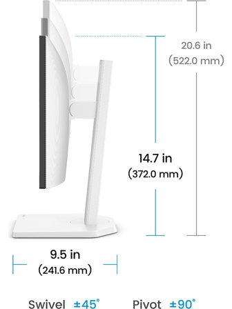 BenQ GW2490TC 23,8'' IPS Full Hd 144 Hz HDMI Dp Usb-C mm Pivot Eye-Care Beyaz Ev Ofis Monitörü