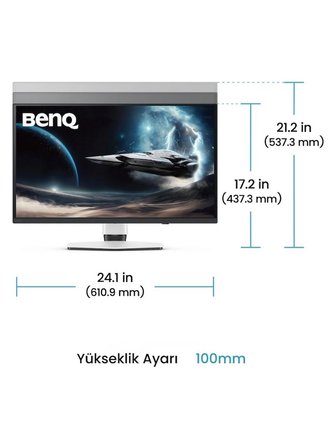 Benq Mobiuz EX271QZ 27'' OLED 2k 500Hz 0,03MS HDMI USB HDR500 Eye Care Oyun Monitörü