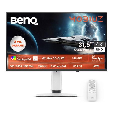 BenQ EX321UZ Mobiuz 31,5" OLED  4K  240Hz 0,03ms HDMI  USB HDR 500 Gaming Monitör
