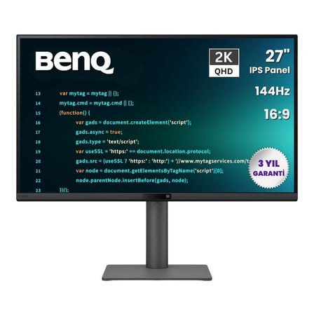 BENQ 27" IPS RD270Q 5MS 144HZ HDMI-DP TYPEC Kurumsal Programlama Monitörü 2560x1440