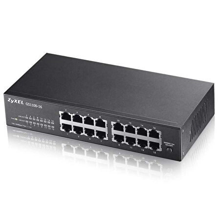 Zyxel GS1100-16 16 Port Gigabit Yönetilemez Switch