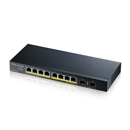 ZYXEL GS1100-10HP 8 PORT GIGABIT 2 SFP PORT POE SWITCH YÖNETİLEMEZ